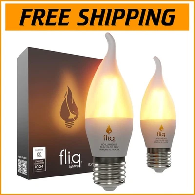 Cozy Atmosphere: 2W Flickering Flame LED Bulbs - E26, 4 Modes for Every Occasion - Image 1 of 4