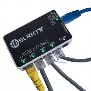 PoE++ 90watt 5 Port Gigabit PoE Passthrough Switch PoE Extender Repeater 802.3bt - Picture 1 of 8