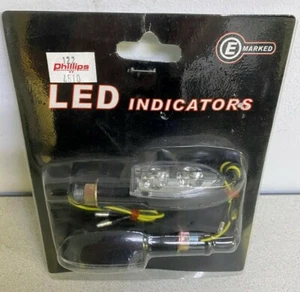 Lockhart Phillips Eyebeams II LED E-Marked 12V Black/Clear Lens Turn Signals - Imagen 1 de 1