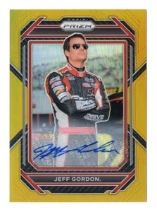 AUTOGRAPHED Jeff Gordon 2023 Panini Prizm Racing GOLD PRIZM Rare Signed NASCAR I - Picture 1 of 2