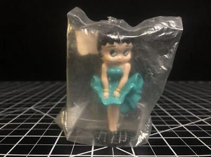 De colección 1990 Betty Boop 3" Figura Vinilo Juguete Verde Turquesa Vestido KFS NOS - Imagen 1 de 7