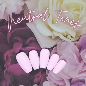 #02 Soft Pink Purple Press On Nails | Handmade | Hard Gel Glue On Nails - Bild 1 von 9
