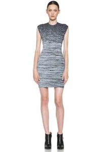 Alexander Wang Bandage Dress Size S Stretch Cap Sleeve Degrade Print Black Small - Picture 1 of 10