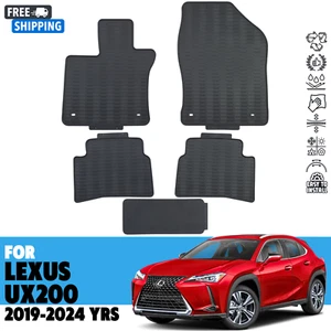 Floor mats for LEXUS UX200 UX250h 2019-2024 All Weather Rubber Set Black - Picture 1 of 8