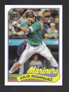 2024 Topps Series 2 #89B2-9 JULIO RODRIGUEZ 1989 Topps Baseball Throwback - Picture 1 of 2