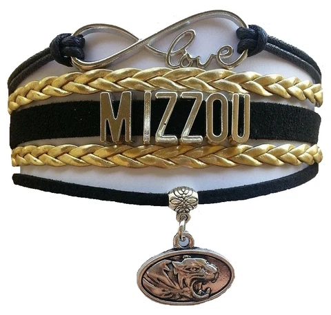 University of Missouri Mizzou Tigers College Infinity Bracelet Jewelry Apparel Cover