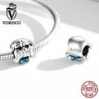 Voroco European 925 Sterling Silver French Bulldog Charm Bracelet Beads Women