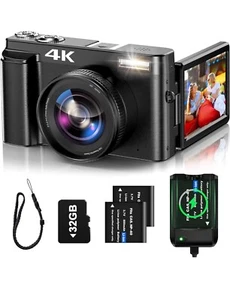 4K Digital Camera for Photography Auto-Focus 4K Camera with Flip Screen 180° - Picture 1 of 6