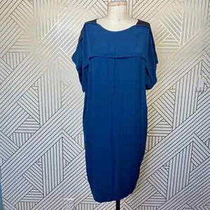 See by Chloe Kleid blau Color Block Dolman Kurzarm Viskose Größe 2 - Bild 1 von 10