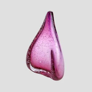 Jasmim Vase - Rose Pink Bubble Glass - Tear Drop Vase - Picture 1 of 6