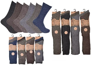 3-12 Paar lange dicke klobige Wollsocken kurze Arbeit Wanderstiefel warme Herrensocken - Bild 1 von 6