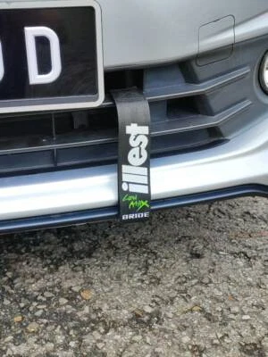 1X JDM Bride ILLEST Racing Drift Rally Car Tow Towing Strap Belt Hook - Image 1 of 4