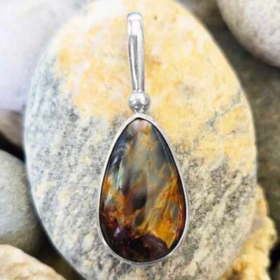 Offerings Colgante Pietersita Hecho a Mano de Plata de Ley 925 Sajen Foto 1 de 2