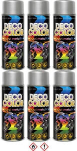 6 x 400ml silber Metallic Lackspray Lack Sprühlack Spraydose  15 410 - Bild 1 von 2