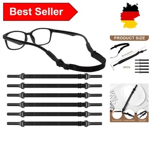 6 Stück Verstellbarer Brillen Halteriemen,Brillenband Sport,Brillenhalter Anti-r - Bild 1 von 9