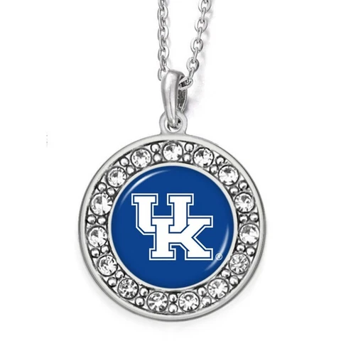 Kentucky Wildcats Womens Silver Link Chain Necklace And Pendant Cover