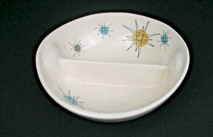 Franciscan Ware Atomic Starburst Divided Vegetable Serving Bowl MCM Very Nice! - Picture 1 of 7