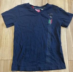 Scuderia Ferrari Puma Boy’s Size 6 Short Sleeve Black T-Shirt Car Racing F1 - Picture 1 of 5