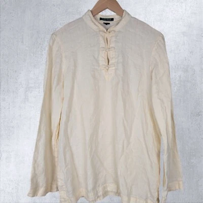 Camisa Lauren Ralph Lauren linho botão tamanho grande - Imagem 1 de 4