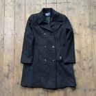 Pendleton Over Coat Vintage Double Breasted Jacket , Black, Womens Large