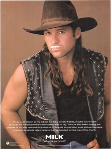 1995 Got Milk Print Ad Billy Ray Cyrus Drink Skim Milk For Achy - Breaky Hearts - Bild 1 von 1