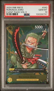 One Piece Event Pack Vol. 3 Roronoa Zoro P-042 Promo PSA 10 - Bild 1 von 1