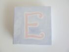 POTTERY BARN KIDS Canvas Wood Block Letter Initial "E" Wall Art Soft Pastel 5x5 