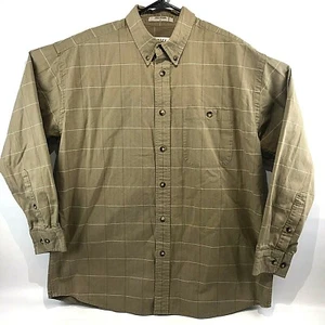 Orvis Men's Long Sleeve Button Front Shirt L Cotton Striped RN 70534 Brown Tan - Picture 1 of 7