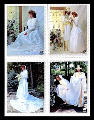 WWE MACHO MAN AND ELIZABETH OFFICIAL LICENSED ORIGINAL PROMO PHOTOS 1991 WEDDING - Image 1 of 4