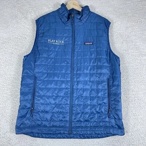 Patagonia Nano Puff Vest Mens Large Blue Puffer Quilted Hiking Primaloft Gorp - Picture 1 of 9