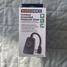 Work Choice Outdoor Grounded Timer with Photocell Light Sensor 24-Hour Sealed