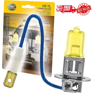 HELLA H3 YL Twin Blister Xtreme Yellow Bulb (12V 55W), 2 Pack FREE SHIPPING - Picture 1 of 7