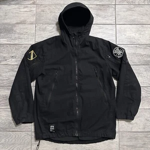 VTG Stussy Buffalo Soldiers Military Style Jacket Coat Black Size L Streetwear - Picture 1 of 9