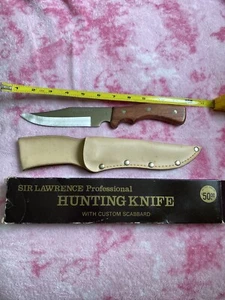 Sir Lawrence Professional Hunting Knife With Custom Scabbard Japan New Box - Picture 1 of 4