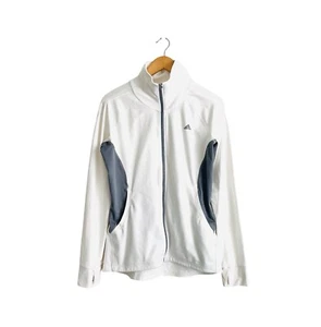 Chaqueta Adidas Mujer Mediana con Cremallera Blanca Elastizada Bolsillos para Correr Climalite - Imagen 1 de 9