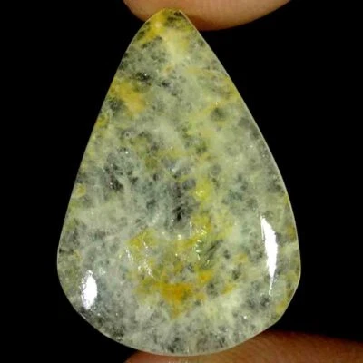 16.35Cts. 20X28X4mm 100% Natural Designer yellow aventurine Pear Cab Gemstone - Image 1 of 4