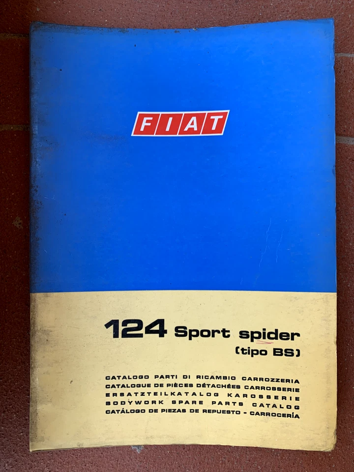 Catalogo originale parti di ricambio carrozzeria FIAT 124 Sport Spider (Tipo BS) - Immagine 1 di 1