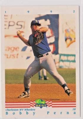 Bobby Perna Charleston Wheelers Infield 1992 Classic Best Card # 56 Near Mint - Image 1 of 2