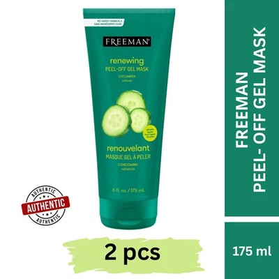 2 x Freeman Renewing Cucumber Peel-Off Gel Mask 6 fl. oz./175 ml (EXP: 2008) - Image 1 of 4