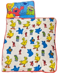 Sesame Street Toddler Nap Mat Blanket Pillow Used Clean - Picture 1 of 5