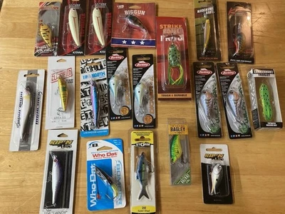 Surtido de Crankbaits: Berkley, Vicious, Lunkerhunt, Bagley (Lote de 20) Foto 1 de 4