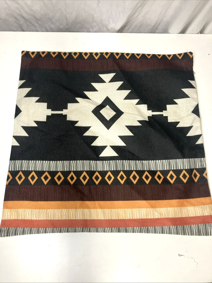 17”x17” Aztec Southwestern Throw Pillow Decorative Case Cover Geometric  - Image 1 of 4