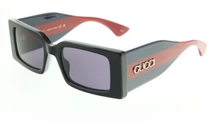 Gucci GG1860S-004 Black, blue & red square Ladies Sunglasses - Picture 1 of 5