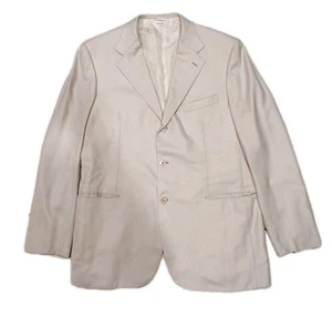 Brioni Palatino Cream Blazer Wool Silk Jacket Sport Coat Men's 44L Made In Italy - Picture 1 of 16