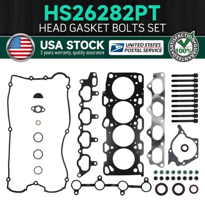 Kit de junta de cabeza Fit 99-06 para Hyundai Santa Fe Sonata Kia Optima 2,4 L DOHC G4JS Foto 1 de 4