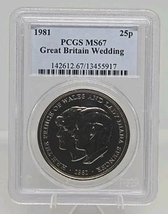 1981 Great Britain 25 Pence Royal Wedding NGC MS67 - Picture 1 of 4