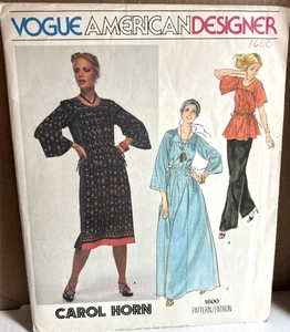 Vestido Top Vogue Diseñador Americano Patrón de Costura Carol Horn #1600 Misses Talla 14 - Imagen 1 de 2