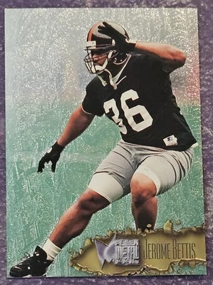 1996 Metal #96 Jerome Bettis Football card! Pittsburgh Steelers! HOF! - Image 1 of 2
