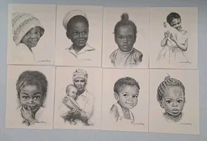 J. Macdonald Henry Charcoal Prints Notecards Jamaica - lot of 8 - Picture 1 of 14