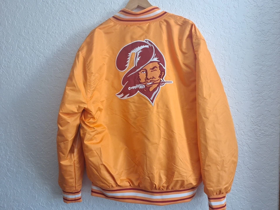 NFL Apparel Tampa Bay Buccaneers Creamsicle Satin Jacket New Large - Image 1 of 4